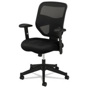 basyx VL531 Series High-Back Work Chair, Mesh Back, Padded Mesh Seat, Black