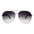 thumbnail image 2 of Unisex Aviator Sunglasses Double Bridge Designer Style Shades UV400 Silver, 2 of 4