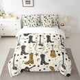 thumbnail image 2 of Erosebridal Rustic Shoes Bed in a Bag Twin size, Western Cowgirl Bed Set, Guitar Music Decor, Reversible 7-Piece, 2 of 6