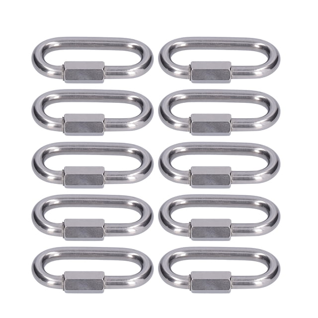 Chain Connector,10Pcs Quick Link Connector Stainless Steel Quick Links Quick Link Connector Enhanced Durability