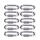 thumbnail image 1 of Conector de Cadena de Bloqueo Nikou 10 Piezas Mosquetón de Acero Inoxidable, 1 of 9