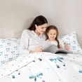 thumbnail image 5 of Erosebridal Dreamy Princess Bowtie 7-Piece Twin Bedding Sets,Blue Ribbon Bowknot Bedding Comforter Set For Kids Girls,Reversible, 5 of 7