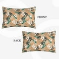 thumbnail image 2 of Fuzoiu Tropical Leaves Flower Print Fuzzy Pillowcases, Super Soft Pillow Case Cover with Zipper for Bedroom, Sofa, Couch,Cozy Pillow Shams for All Seasons-16"x24", 2 of 6