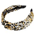 thumbnail image 1 of Diadema Con Estampado De Leopardo, Diadema Elástica Para Mujeres, Amarilla, 1 of 1
