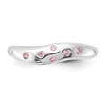 thumbnail image 4 of Sterling Silver Pink CZ Wavy Ring, 4 of 5