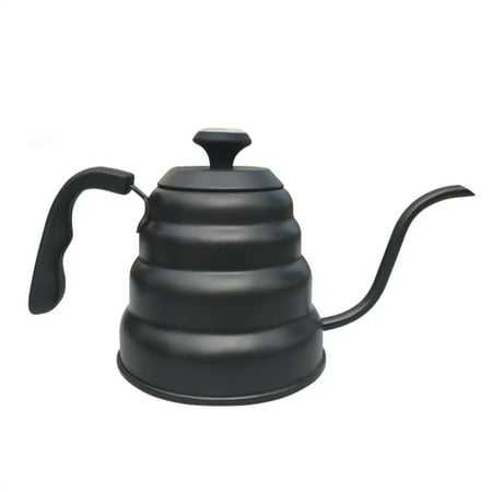 

XEJEANG Enhance your morning routine with the stylish and sophisticated Stainless Steel Black Gooseneck Coffee Drip Kettle - Featuring an elegant and modern design precise 1.2L capacity