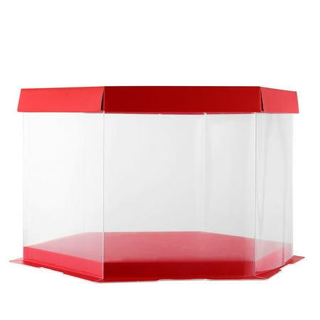 

1 Pc Hexagon Prismatic Cake Box Transparent Gift Box Plastic Storage Container