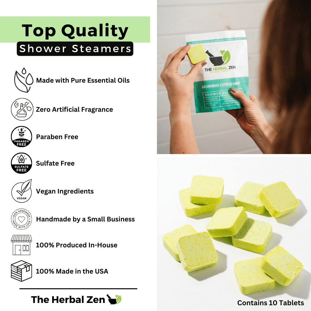 Citrus Shower Steamers with Essential Oils - Made in the USA Shower Bombs - Shower Bomb Aromatherapy - Relaxing Gifts for Women - Spa Day Gifts - Self Care Gift