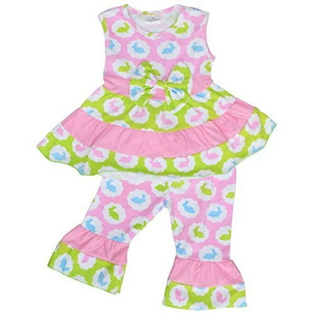 - Unique Baby Girls Pastel Easter Bunny Outfit (6/XL, Pink)
