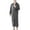 Gray, variant on VANLOFE Unisex Warm Pajamas Household Clothes Solid Bathrobe Lengthened Night-robe Woman's Nightgown Casual Robes Navy Robes Sleepwear for Woman M