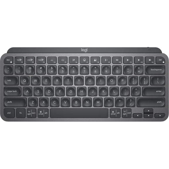 Logitech MX Keys Mini Teclado Minimalista inalámbrico Iluminado Compacto, Bluetooth, retroiluminado, USB-C, Compatible con Apple macOS, iOS, Windows, Linux, Android, Metal Build - Grafito