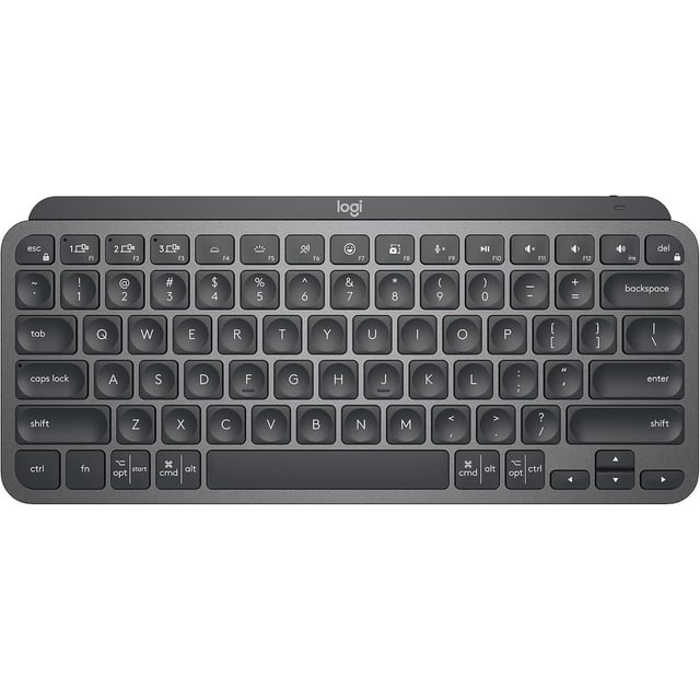 Logitech MX Keys Mini Teclado Minimalista inalámbrico Iluminado Compacto, Bluetooth, retroiluminado, USB-C, Compatible con Apple macOS, iOS, Windows, Linux, Android, Metal Build - Grafito