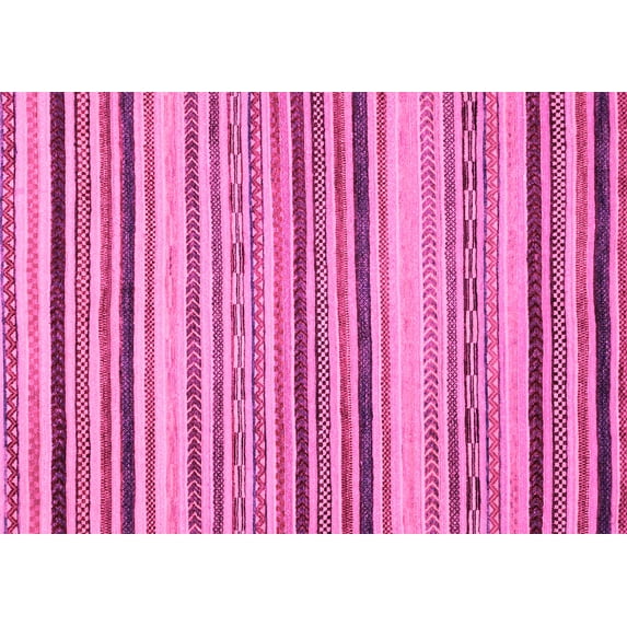 Ahgly Company Indoor Rectangle Oriental Pink Modern Area Rugs, 2' x 4'