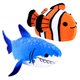 thumbnail image 1 of Acuario Zhuzhu Tiburón Azul y Pez Payaso, 1 of 1