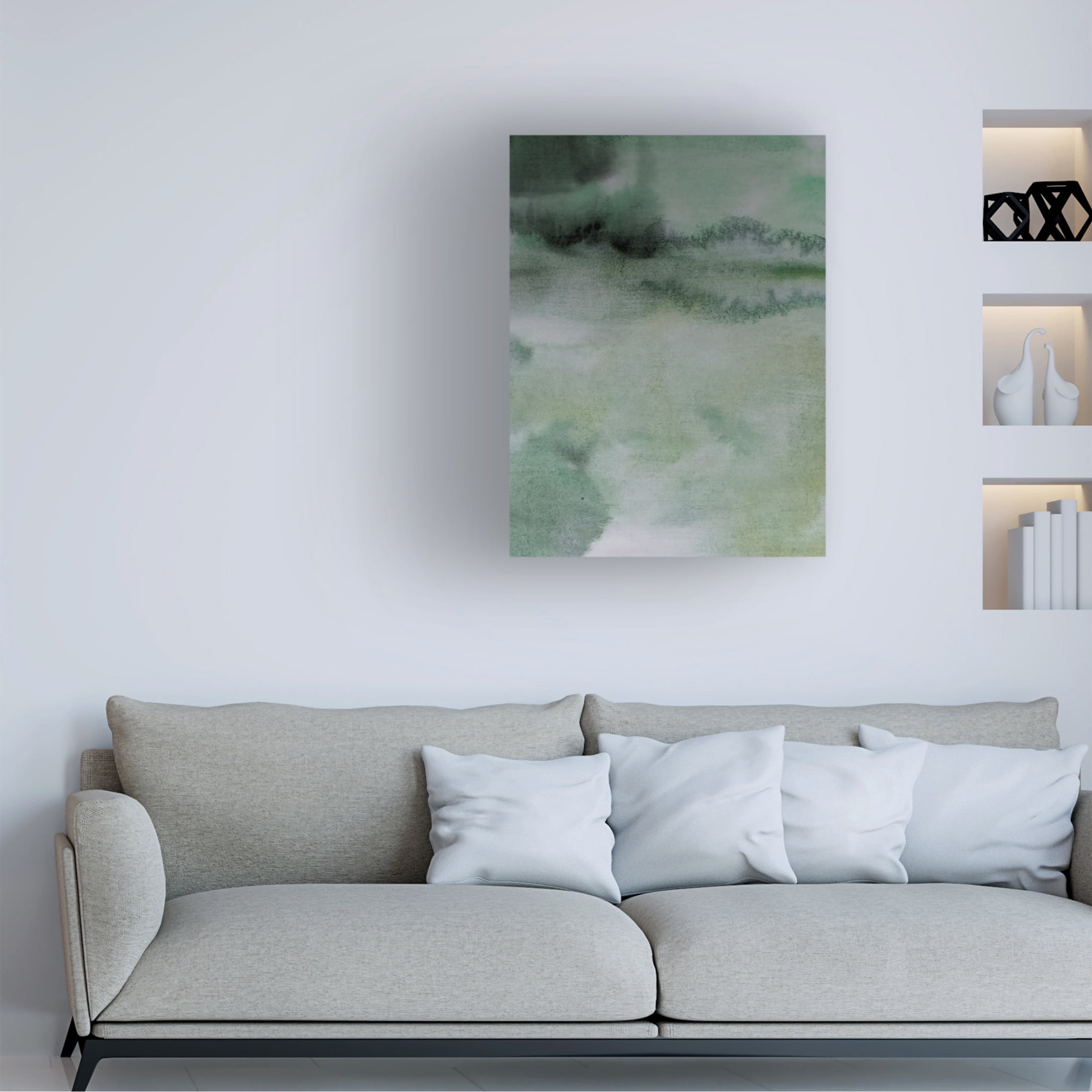 Canvas Wall Art - Maliq 'Spilled Canvas' Wall Art for Living Room, Bedroom, or Office Décor by Trademark Fine Art - 18 x 24 Inches