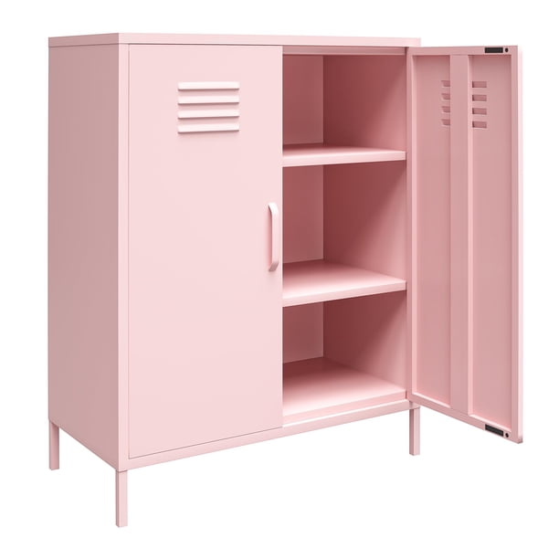 Novogratz Cache 2 Door Metal Locker-Style Storage Accent Cabinet Magenta Novogratz Cache 2 Door Metal Locker-Style Storage Accent Cabinet Magenta