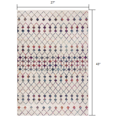 thumbnail image 2 of 2â€™ x 4â€™ White Modern Geometric Grid Area Rug, 2 of 7