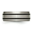 thumbnail image 6 of Auriga Fine Jewelry Titanium Enameled 8mm Satin Band for Men Size 7.5, 6 of 6
