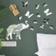 thumbnail image 1 of 1pc Mirror Elephant Chasing Butterfly Wall Sticker, Scene Decor, Room Decor, 1 of 4