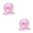 thumbnail image 4 of crativent Jouet de Sport Recyclé pour Animaux de Compagnie, Cage à Roue pour Jogging et Course, avec Support, Antidérapant, Rotatif, Accessoires Amusants pour la Maison, Rose, 2 Ensembles, 4 of 6