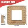 thumbnail image 3 of Pcapzz Square Knitting Loom Beech Wood Knitting Board DIY Handcraft Weaving Loom with Non Detachable Hooks Knitting Loom Tools for Making Cushions Scarves Hats Shawls, 3 of 11