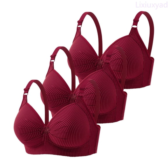 Lixiuxyad Women's Front Closure Floral Lace Bra Comfortable Support Underwire T Shirt Bralette Soft Wireless Everyday Wear,Bras for Women Green 36