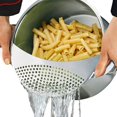 thumbnail image 1 of Los mejores utensilios, colador de ollas, colador de espaguetis de acero inoxidable, colador y escurridor de verduras, se adapta a todas las ollas de hasta 10 pulgadas, 1 of 4