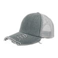 thumbnail image 2 of Perforated Hem Denim Shading Female Fashion Versatile Baseball Cap, 2 of 3