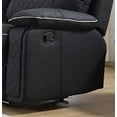 thumbnail image 2 of Modern Black Leather Sofa 220cm with Reclining Function, 2 of 8