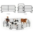 thumbnail image 3 of pitrice DIY Miniature Corral Fencing Kit Plastic Farm Ranch Fencing Accessories Fence Fence Model Accessories Set Educational Playset 18pcs Style A, 3 of 9