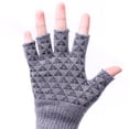 thumbnail image 5 of Non-Slip Half-Finger Gloves for Men and Women Autumn and Winter Couple Fingers Outdoor Cycling Students Typing Knitted Warm Gloves, 5 of 6