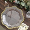 thumbnail image 6 of BalsaCircle 6 Clear Gold 13" Acrylic Wooden Textured Round Elegant Acrylic Beach Charger Plates, 6 of 8