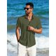 thumbnail image 4 of Camisa MAPICK casual de lino de manga corta con botones para hombre, 4 of 6