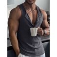 thumbnail image 5 of Men'S Tank Tops Sleeveless V Neck Workout Muscle Gym Athletic Shirts Casual Summer Tee Dark Gray S, 5 of 8