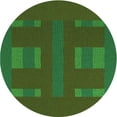 thumbnail image 1 of Ahgly Company Machine Washable Indoor Round Transitional Dark Lime Green Area Rugs, 3' Round, 1 of 7