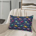 thumbnail image 5 of Pofeuu Dinosaur Flowers Print Polyester Microfiber Plush Pillowcases, Super Soft and Cozy Pillow Case Covers with Envelop Closure（Pillow core not included）-14"x20", 5 of 6