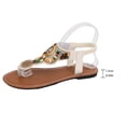 thumbnail image 4 of Sandalias de Mujer Cómodas de Moda Casual Estilo Bohemio Zapatos de Playa Más Tamaño Primavera / Verano de Moda Doble Correa Sandalias, 4 of 9