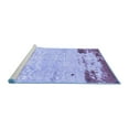 thumbnail image 2 of Ahgly Company Machine Washable Indoor Square Abstract Blue Modern Area Rugs, 6' Square, 2 of 4