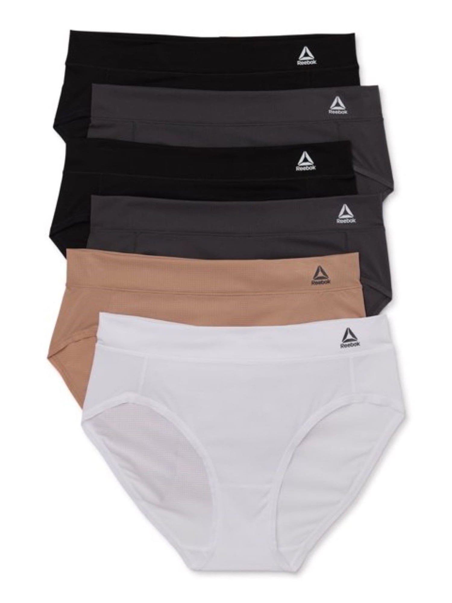 Reebok Women's Underwear Air Tech Performance Hipster Panties, 6-pack, Sizes XS-3XL