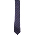 thumbnail image 1 of Altea Milano Men's Blue And Bronze Horizontal Silk Stripe Necktie - One Size, 1 of 1