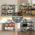 thumbnail image 5 of DEASON 3-Tier Metal Storage Shelves - 35.65W x 17.72D x 39.37H Inches, Holds up to 1050 lb, 350 lb per Shelf, 5 of 7