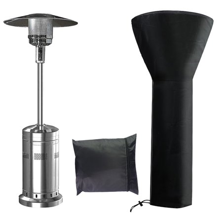 Patio Heater Covers with Zipper and Storage Bag,Waterproof,Dustproof,Wind-Resistant,Sunlight-Resistant,Snow-Resistant,Black,87'' Height x 33.46" Dome x 18.89" Base