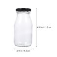 thumbnail image 3 of 4pcs Milk Containers for Refrigerator Milk Jugs Glass Milk Bottles with Lids 200ml, 3 of 6