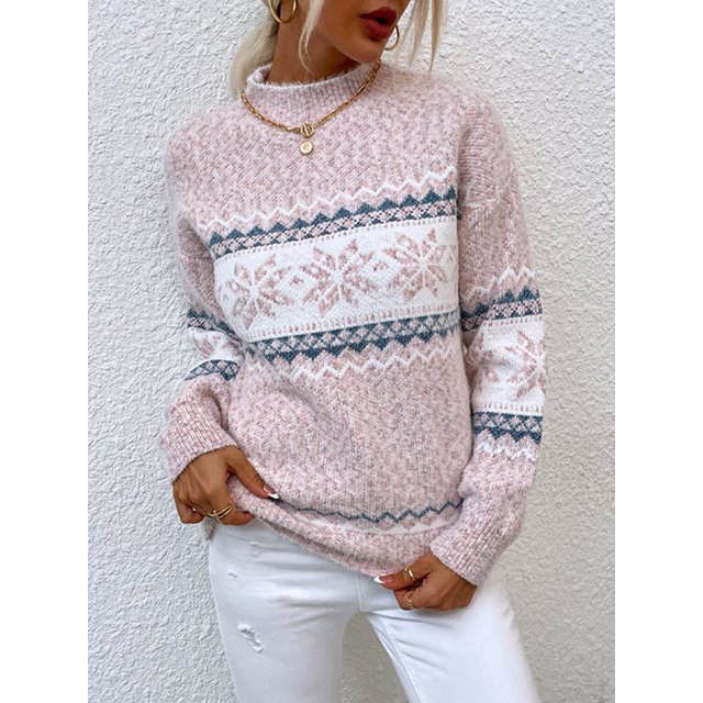 Streamgirl-suéteres gruesos de chenilla para mujer, jerseys de punto de Cuello medio alto, suéteres de nieve suaves y cálidos, invierno, 2023