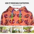 thumbnail image 4 of Haiem Cartoon Meat for Women's Fashion Hoodies & Sweatshirts with Kangaroo Pocket,Hooded Sweatshirt with Eye-catching Drawstrings-Large, 4 of 7
