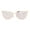 Rose Gold Silver Mirror, variant on Womens Luxury Metal Rim Cat Eye Designer Fashion Sunglasses Rose Gold Blue Mirror