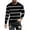 Black, variant on LWITHSZG Long Sleeve Shirts for Men Casual Lightweight Athletic Crewneck Sweatshirt Fall Fashion Black and White Striped Shirt Plus Size Tops Size 4X-Large