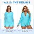 thumbnail image 6 of Ocean Blues Women's Long Sleeve One Piece Bathing Suit Athletic Boyleg One Piece Swimsuit UPF 50+ Sun Protection Rash Guard, 6 of 9