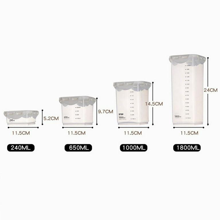 Cereal Container, Airtight Dry Food Storage Containers, Large Kitchen Pantry Storage Container for Flour, Snacks, Nuts & More, Size: 1800ml