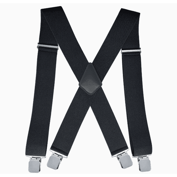 2 Inch Heavy Duty X Back Suspenders for Men Adjustable Strong Clip Braces for Work and Daily Wear